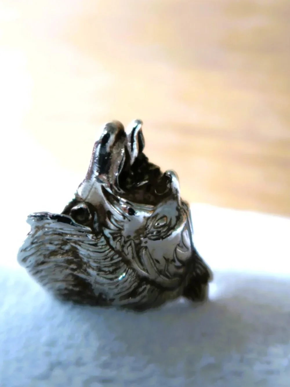 Heavy Music Rock Stage Power Biker Ring KISS Gene Simmons 925 Sterling Silver